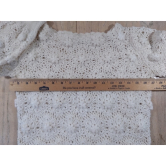 SK Imports neutral tone boho crochet sweater - Picture 10 of 10
